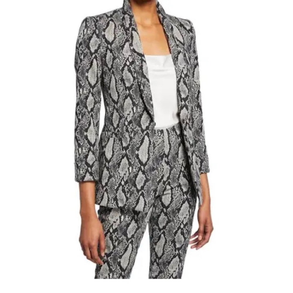 Alice + Olivia Snake print blazer and pant set